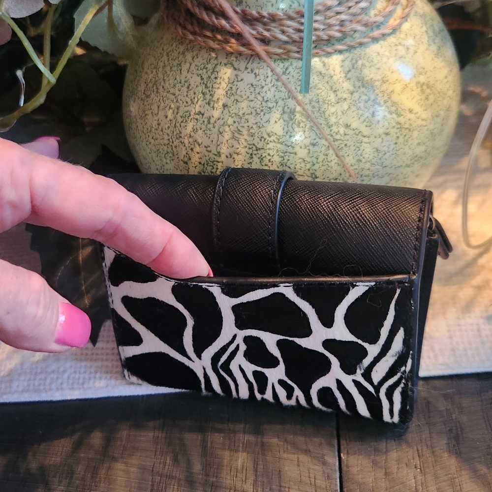 Michael Kors Black and White Zebra Calfhair Wallet - Picture 2 of 5